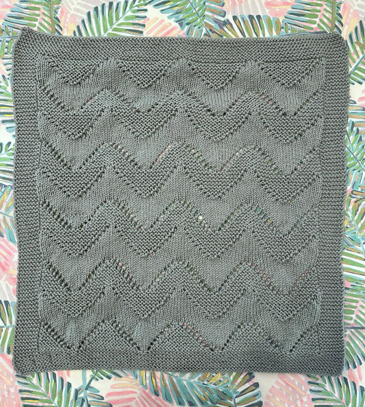 diamond baby blanket knitting pattern full blanket view