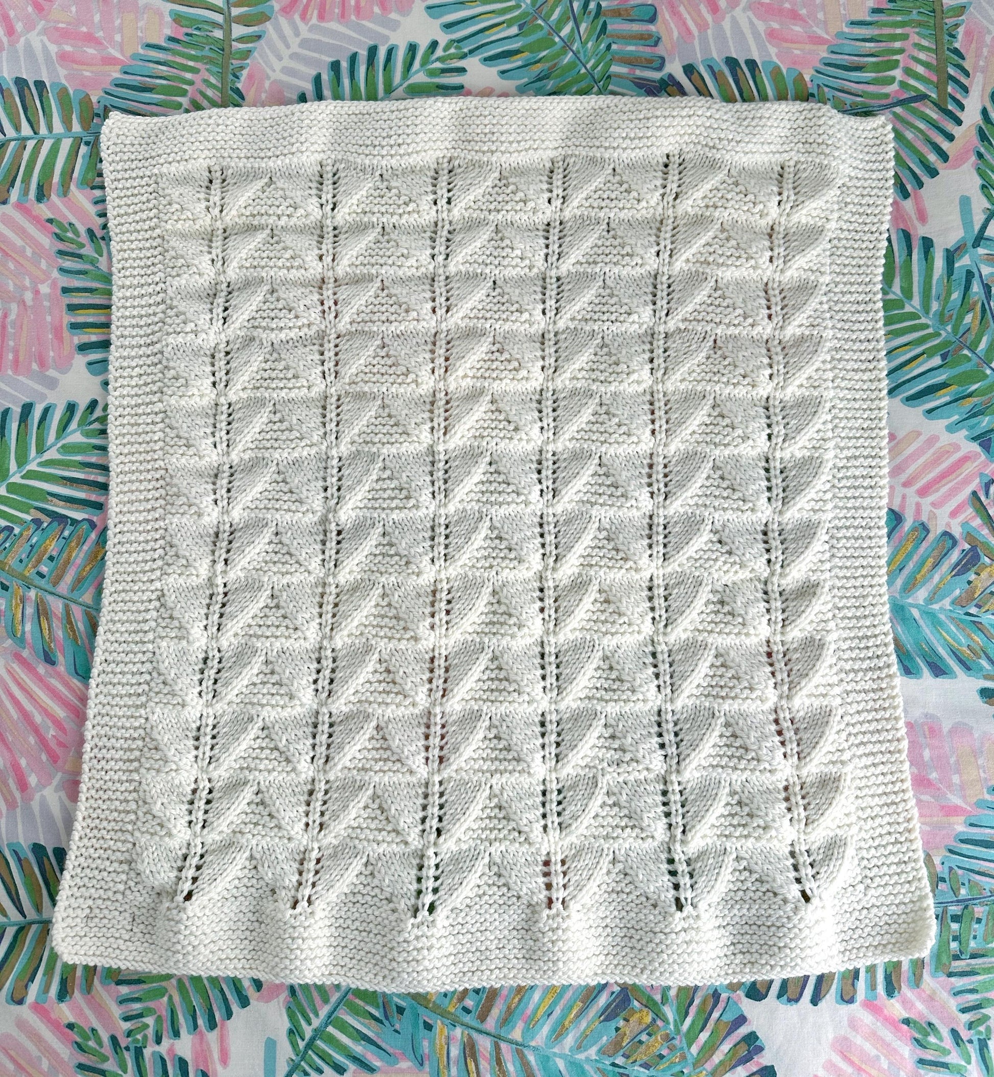 arrow baby blanket knitting pattern full blanket view