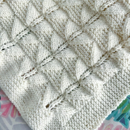 arrow baby blanket knitting pattern textured knit design