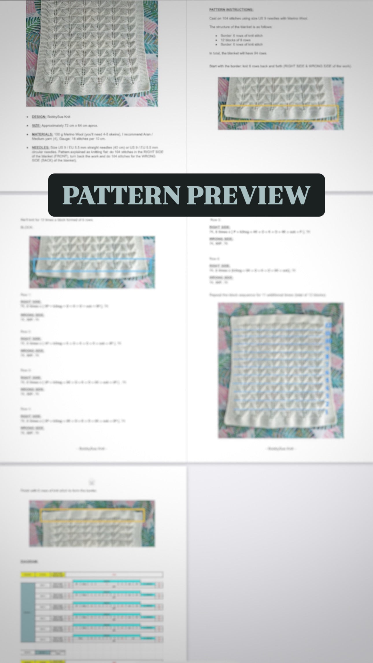 arrow baby blanket knitting pattern pdf preview