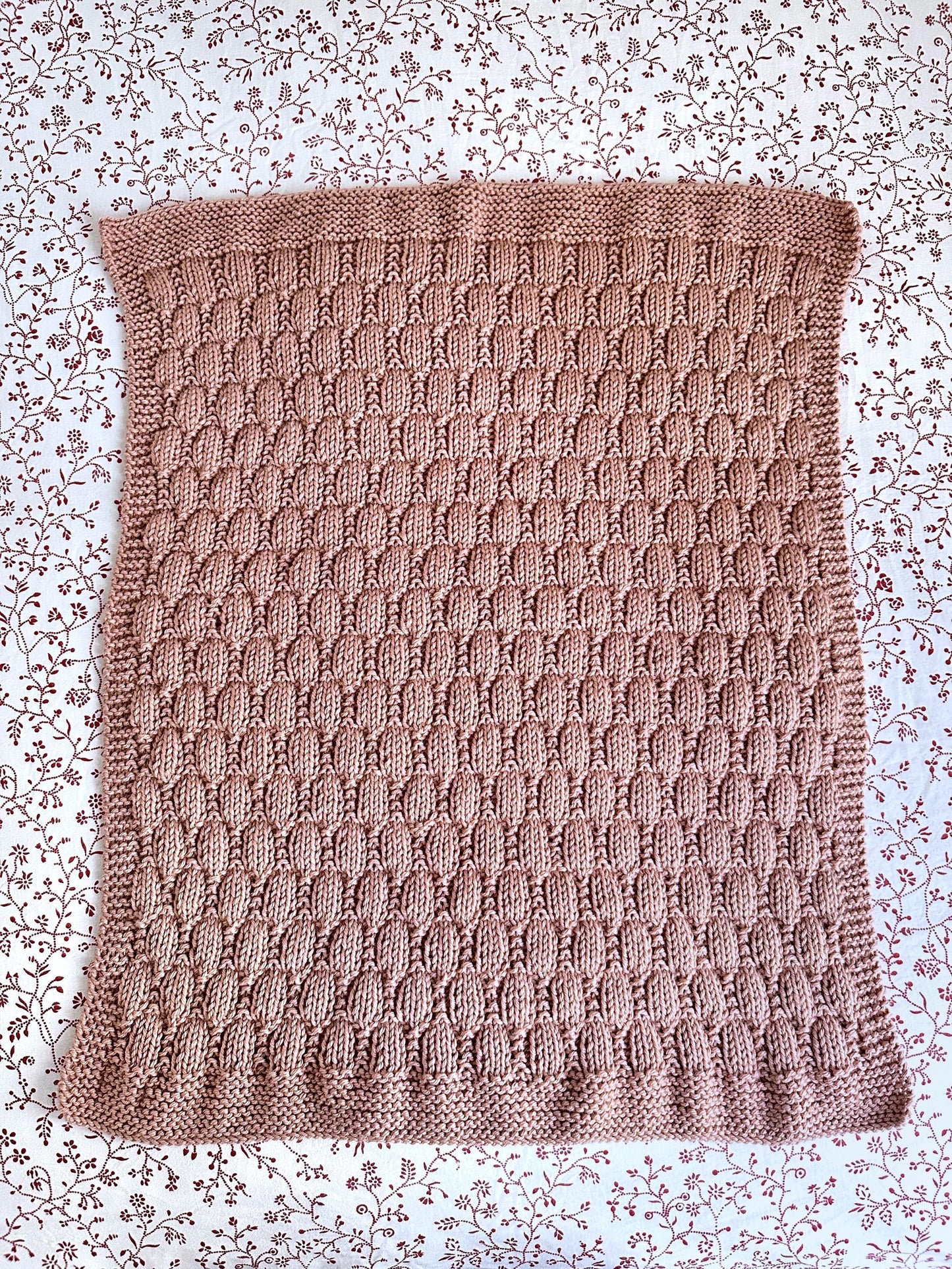 beehive baby blanket knitting pattern full blanket view
