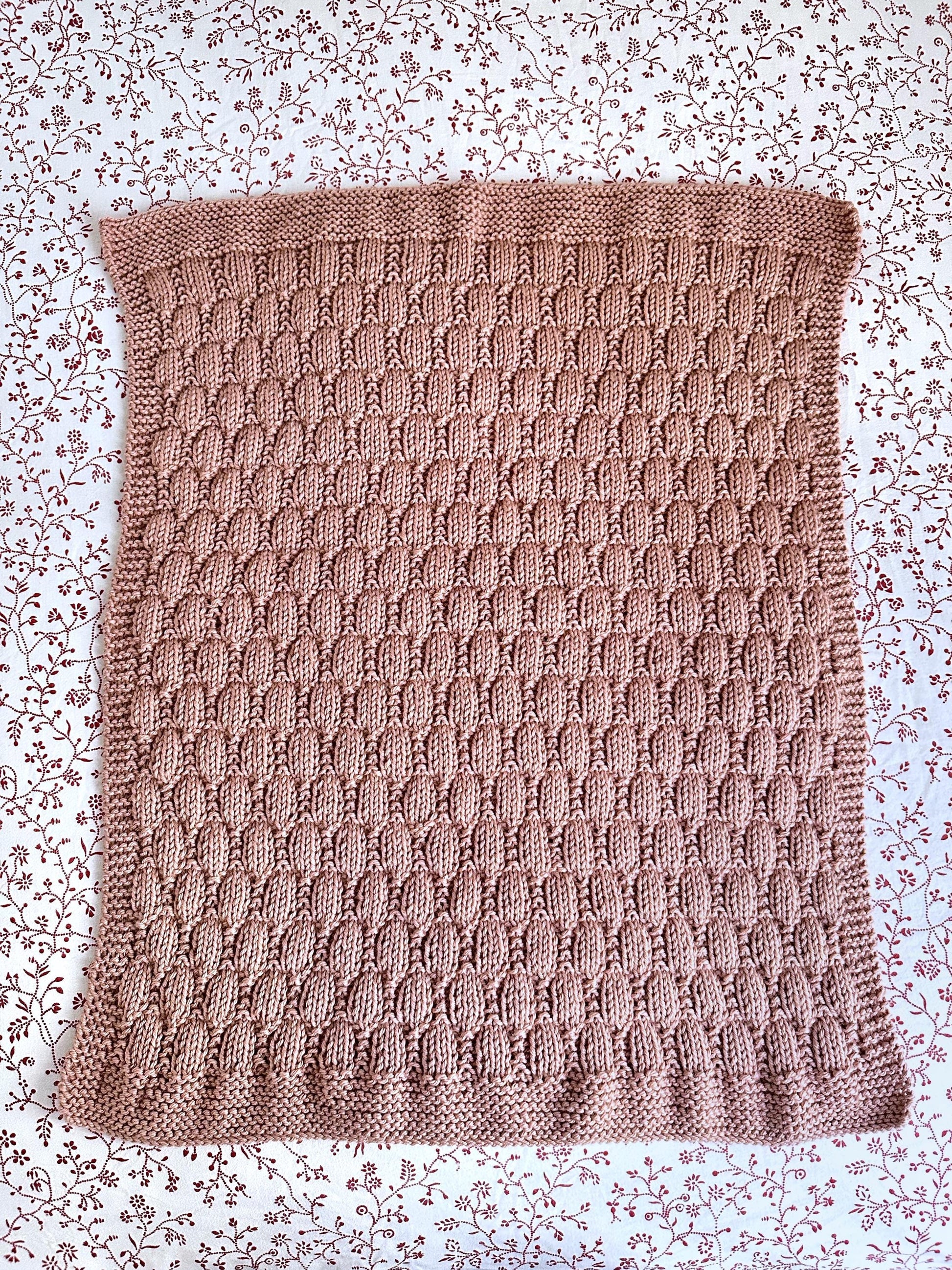 beehive baby blanket knitting pattern full blanket view