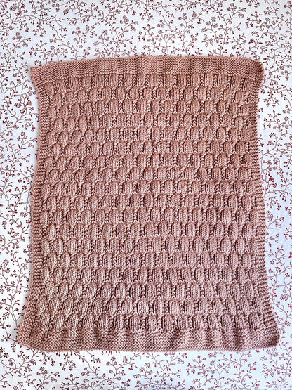 beehive baby blanket knitting pattern full blanket view