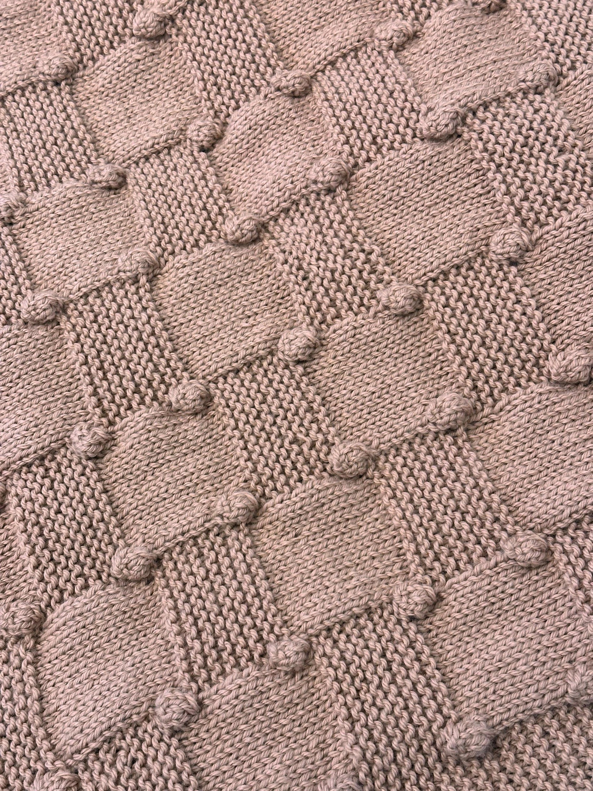 bobble baby blanket knitting pattern bobble stitch texture