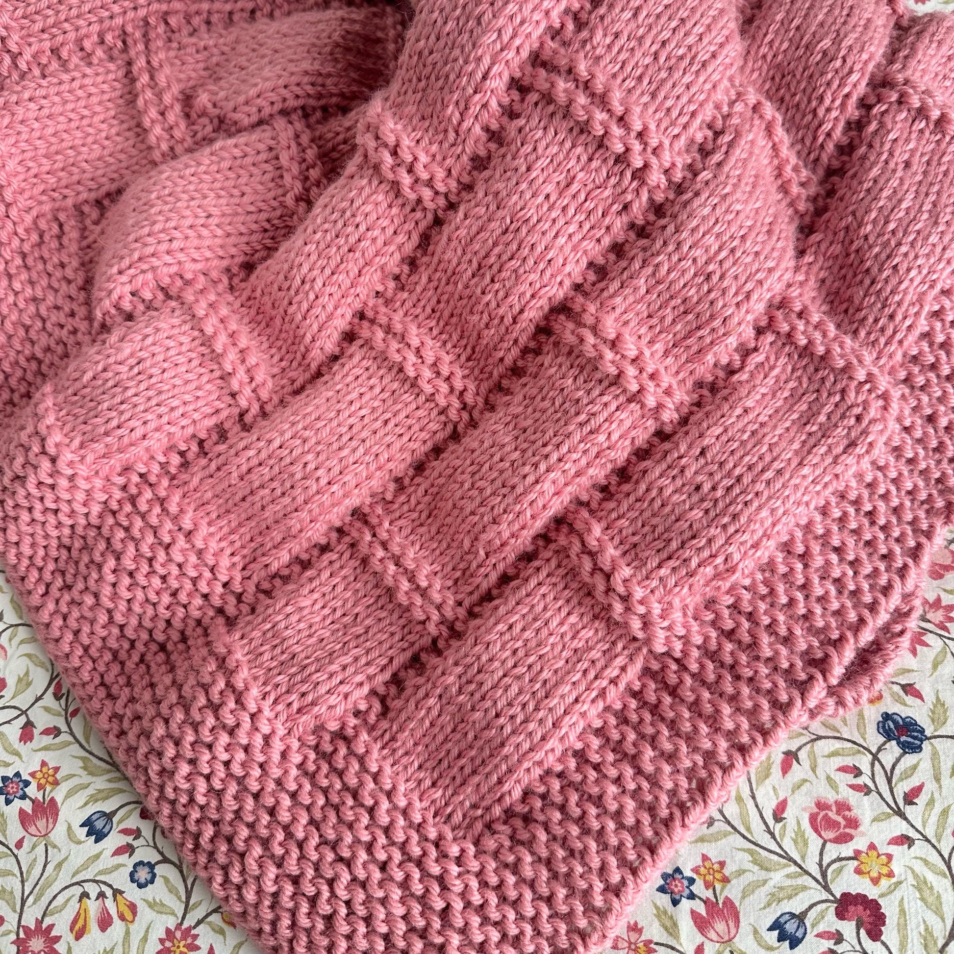 bricks baby blanket knitting pattern textured knit design