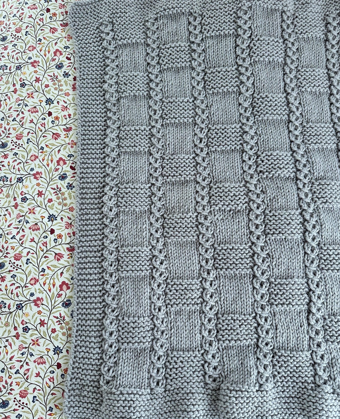 chess line baby blanket knitting pattern edge and stitch definition