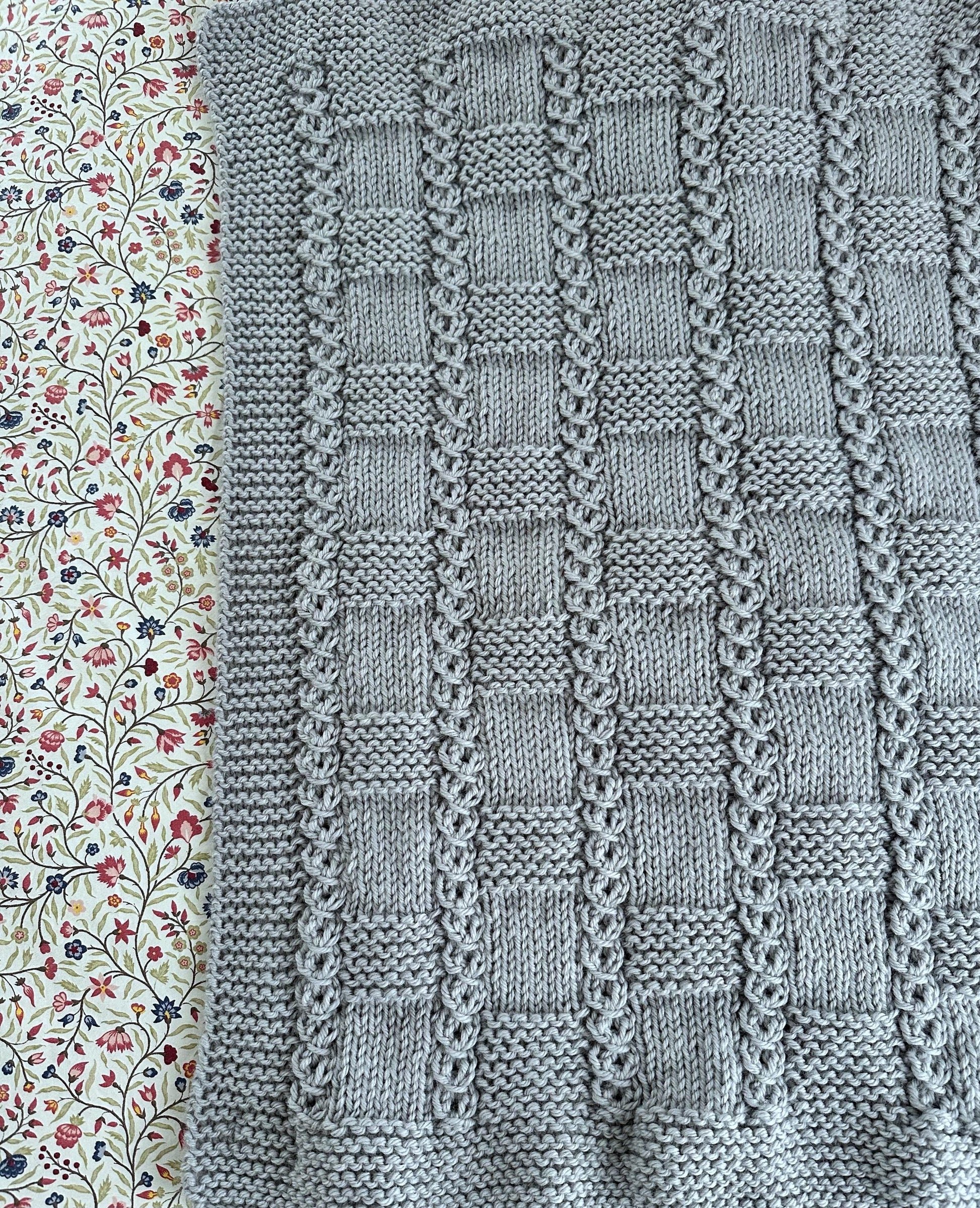 chess line baby blanket knitting pattern edge and stitch definition