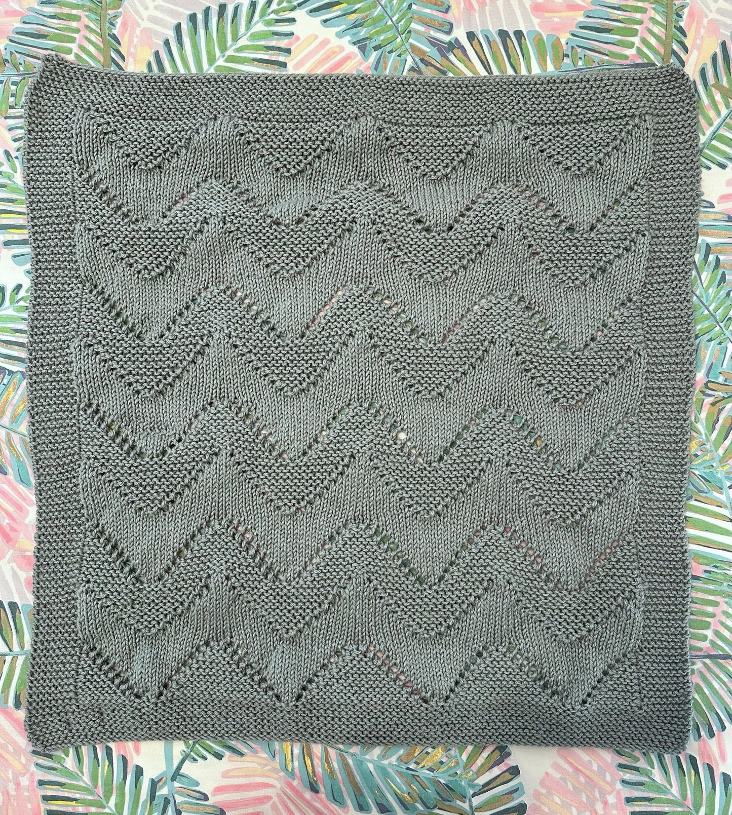 diamond baby blanket knitting pattern full blanket view