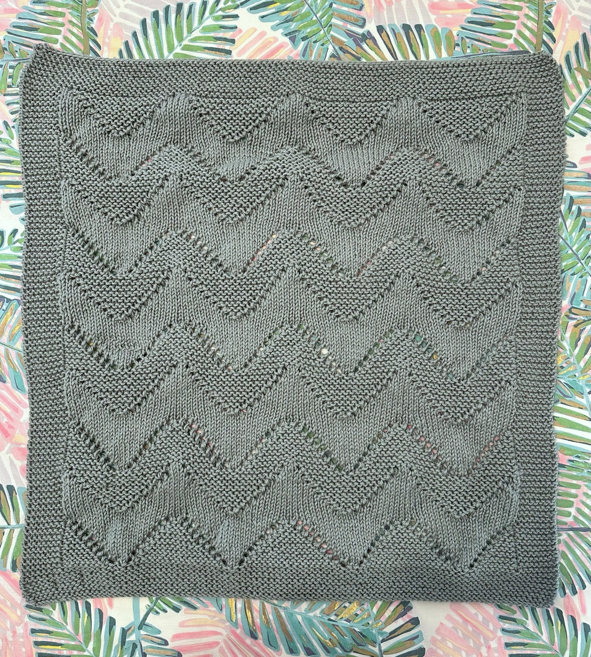 diamond baby blanket knitting pattern full blanket view