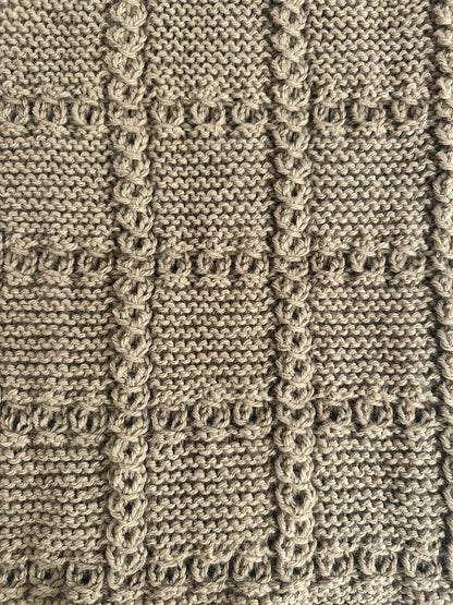 lace cable baby blanket knitting pattern lace and cable textura camel