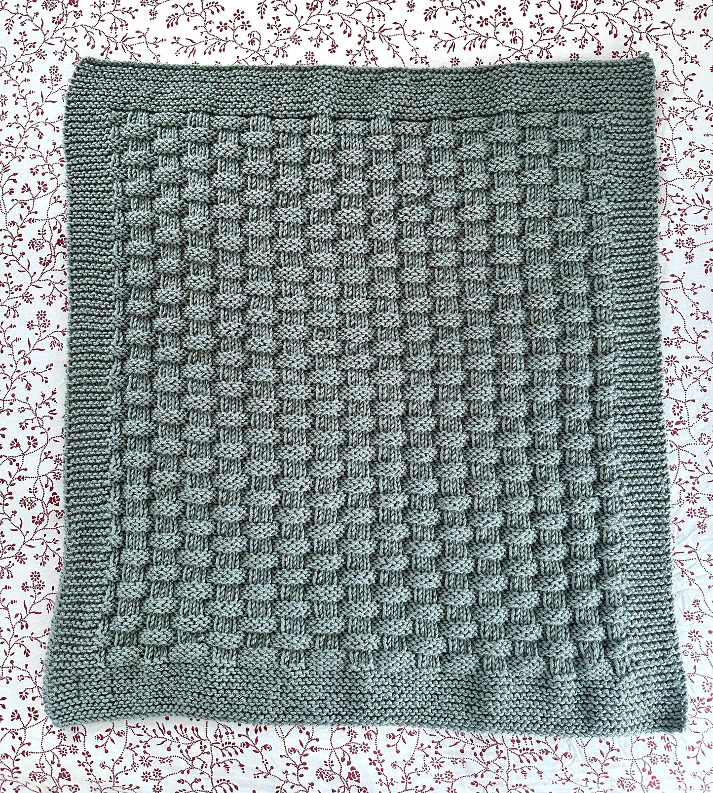 vessel baby blanket knitting pattern full blanket view