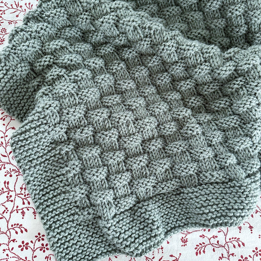 vessel baby blanket knitting pattern basket texture knit design