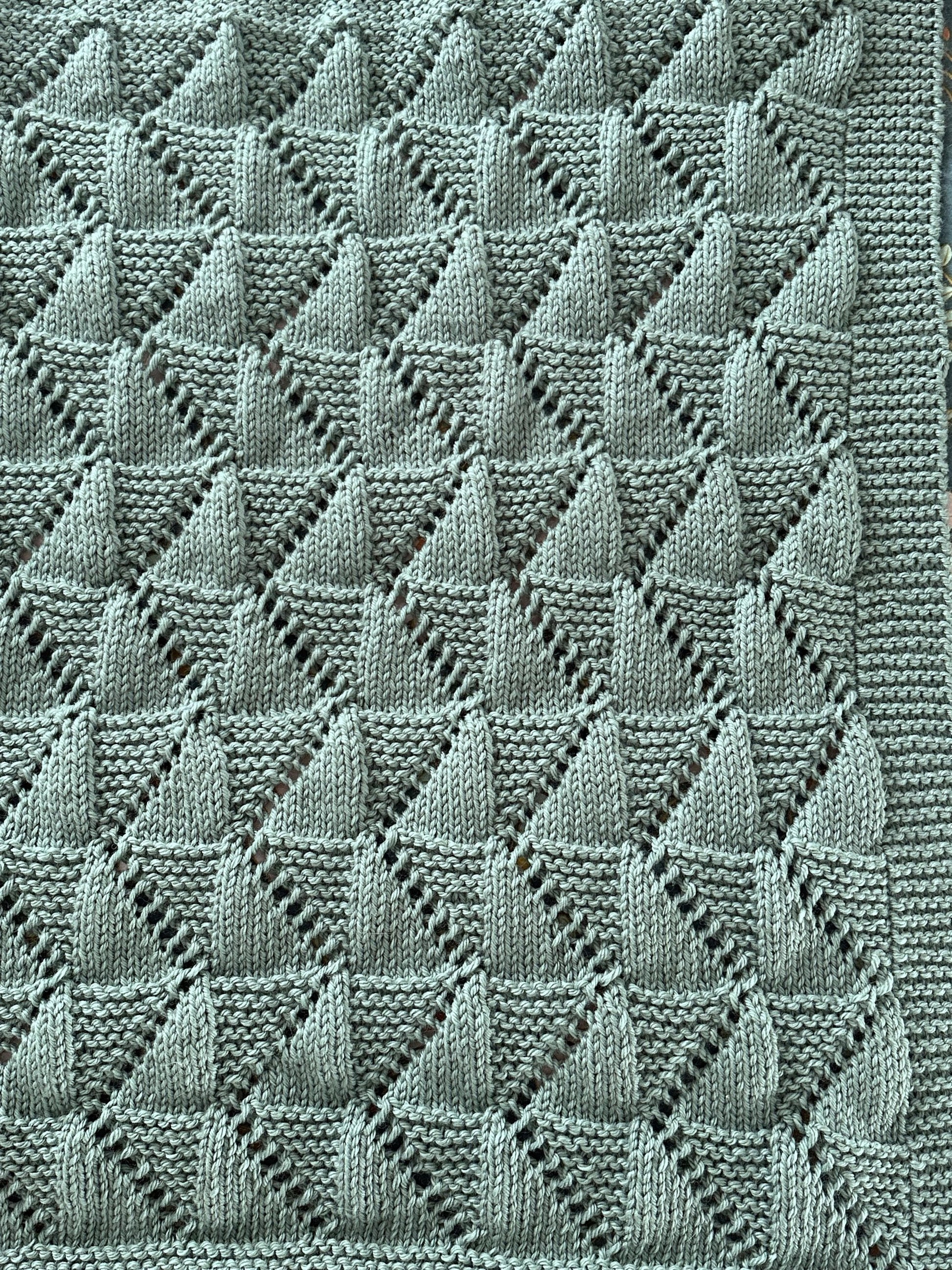 zig zag baby blanket knitting pattern edge and stitch definition