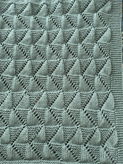 zig zag baby blanket knitting pattern edge and stitch definition