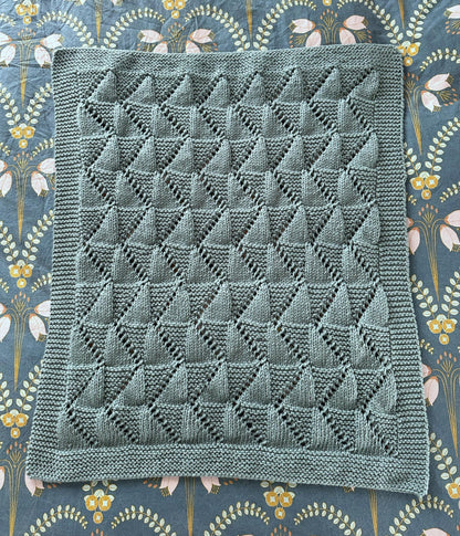 zig zag baby blanket knitting pattern full blanket view