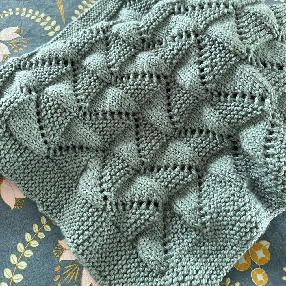 Zig Zag Baby Blanket Knitting Pattern PDF – Easy Beginner Knit – Bobbysus